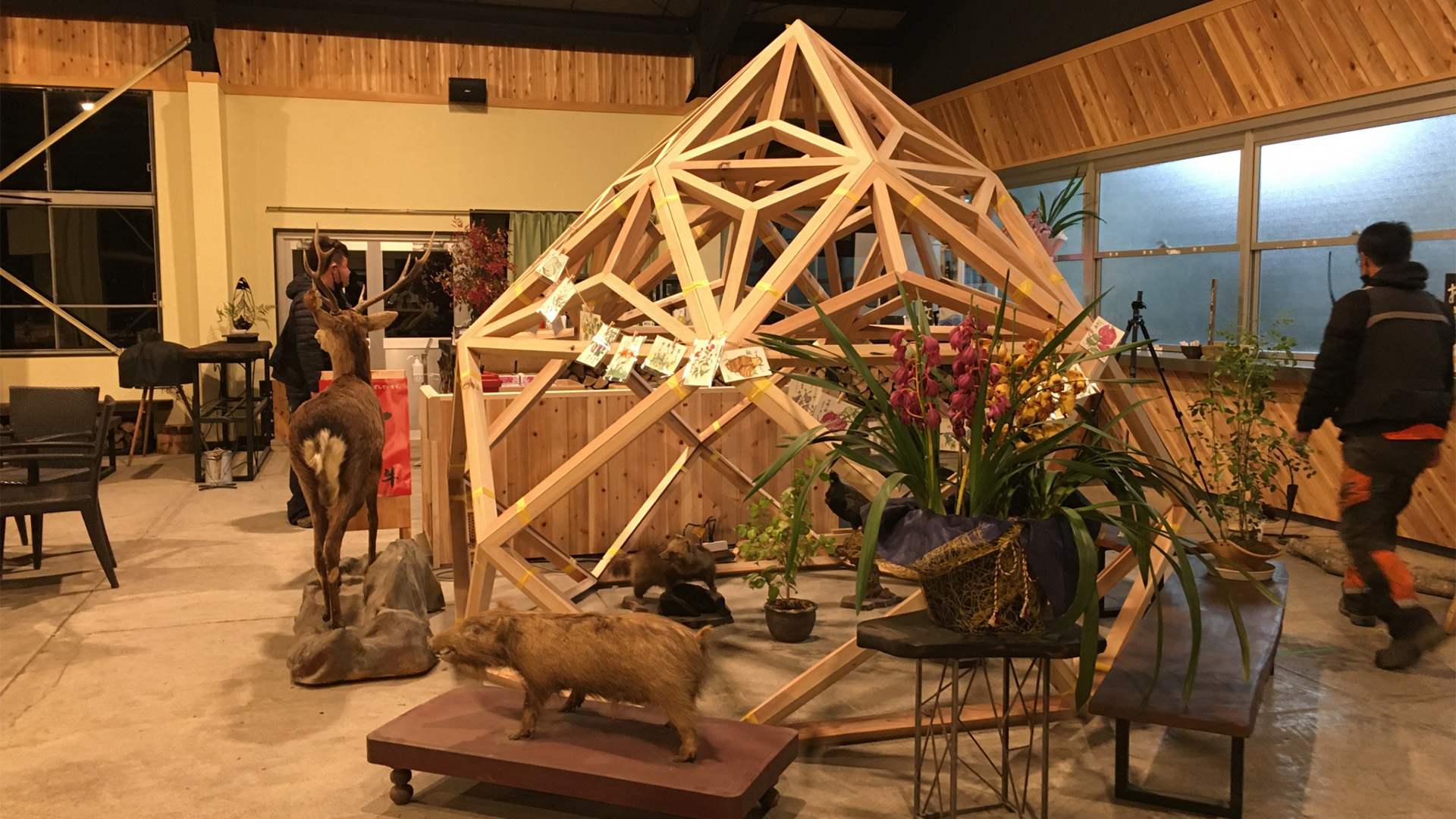 室内に展示されたZome